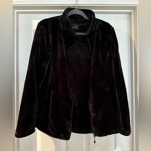32 Heat faux fur black full zip jacket